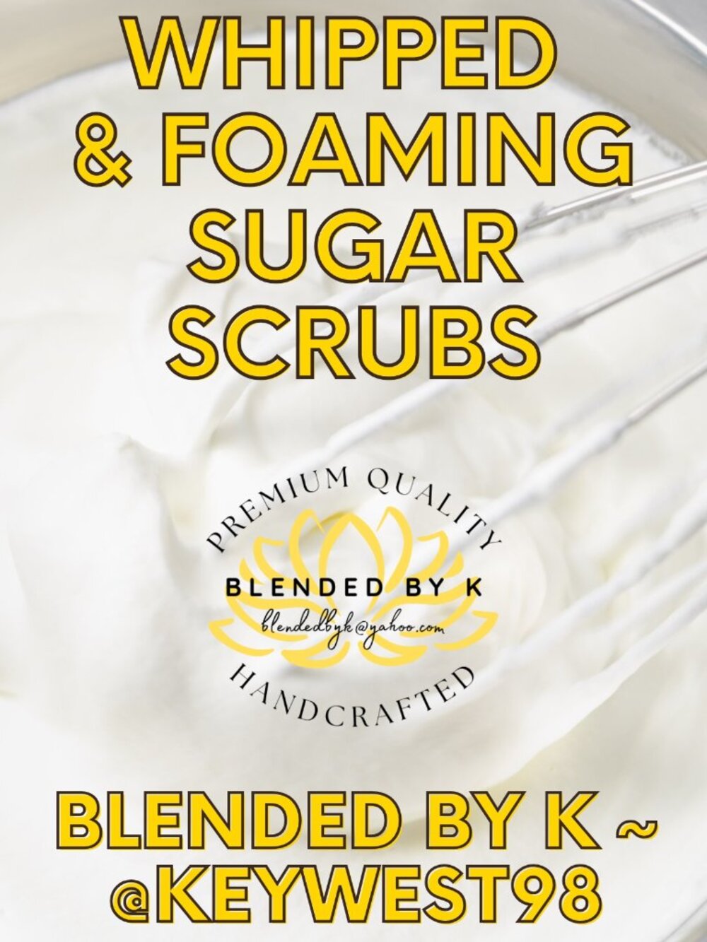 Whipped & Foaming Sugar Scrubs by Blended by K ~ 8 oz - Picture 1 of 8